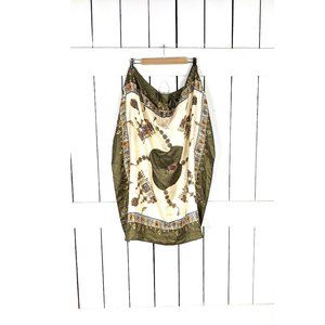 Vintage oversized baroque neck tie square head scarf